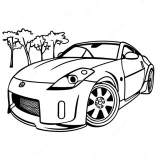 Page A Colorier Voiture De Sport Nissan 350z 61946-51342