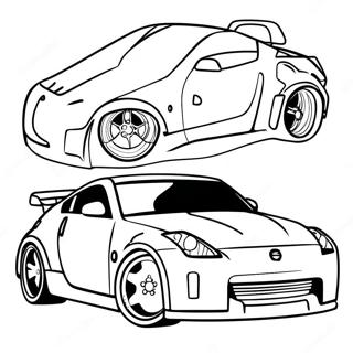 Page A Colorier Voiture De Sport Nissan 350z 61946-51343