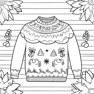 Pull De Noël Pages À Colorier