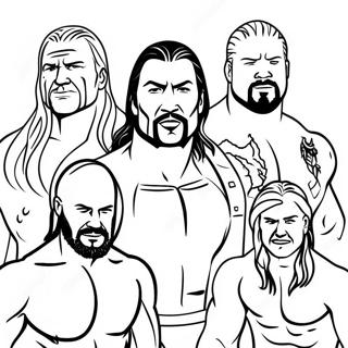 Page A Colorier Jumbo Des Superstars Wwe En Action 6195-4950