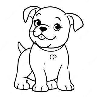 Page A Colorier De Chiot Bulldog Americain Joueur 62067-51440