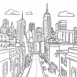 Page A Colorier De Paysage Urbain 62086-51445