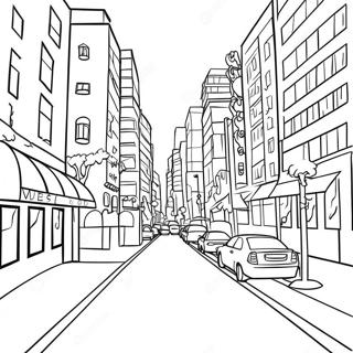 Page A Colorier De Paysage Urbain 62086-51446