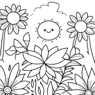 Page A Colorier Jardin De Fleurs Exotiques 62107-51462