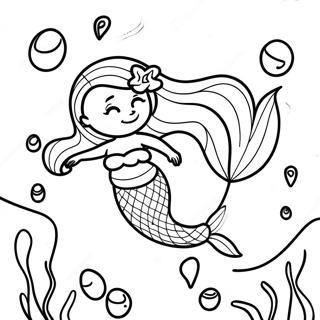 Page A Colorier De Sirene Enceinte Dans Une Scene Sous Marine 62217-51542