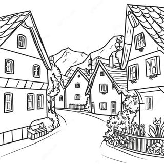 Page A Colorier Dun Charmant Village Suisse 62348-51651