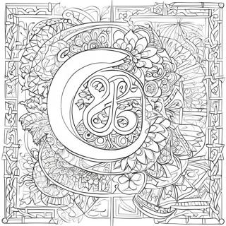 Page A Colorier De Calligraphie Islamique Complexe 62358-51659