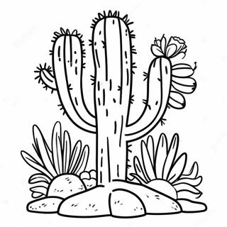 Page A Colorier De Cactus Colore Du Sud Ouest 62408-51695