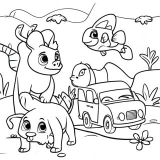 Page A Colorier Animaux Aventureux De Jungle Junction 62478-51759