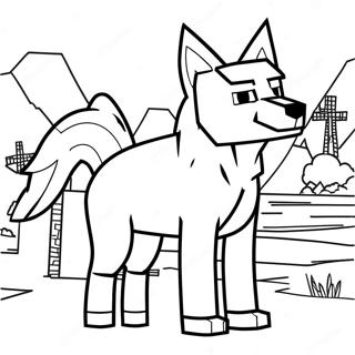 Page A Colorier De Loup Minecraft 62497-51761