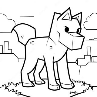 Page A Colorier De Loup Minecraft 62497-51762