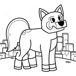 Page A Colorier De Loup Minecraft 62497-51763