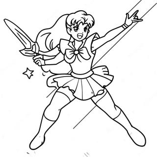 Page A Colorier De Sailor Jupiter En Pose De Combat 62518-51792