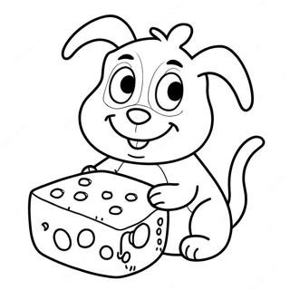 Page A Colorier De Gus Gus Avec Du Fromage 62528-51795