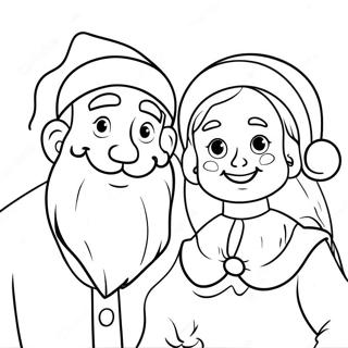 Page A Colorier Du Pere Noel Et De Mme Noel 62577-51827