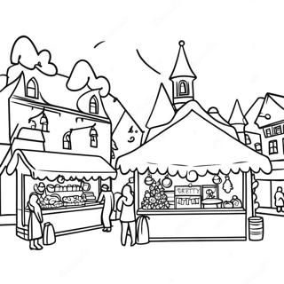 Page A Colorier Du Marche De Noel Allemand Festif 62588-51841