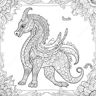 Page A Colorier De Creature Complexe De Mythomorphia 62698-51930