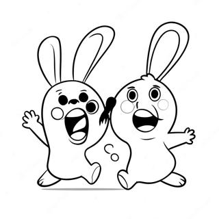 Page A Colorier Des Rabbids Droles En Action 62718-51946