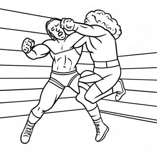 Page A Colorier Dun Lutteur De La Wwe Sautant Sur Un Adversaire 62738-51963