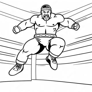 Page A Colorier Dun Lutteur De La Wwe Sautant Sur Un Adversaire 62738-51964