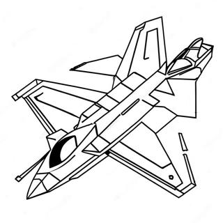 Avion De Chasse F22 Pages À Colorier