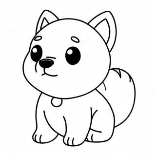 Page A Colorier Dun Mignon Chiot Shiba Inu 62839-52026