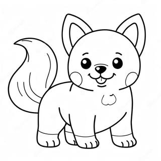 Page A Colorier Dun Mignon Chiot Shiba Inu 62839-52027