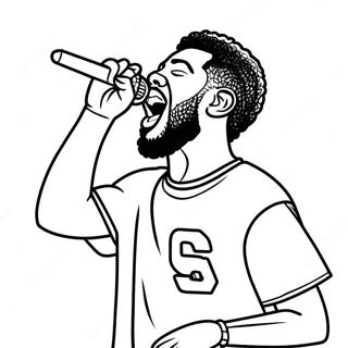 Page A Colorier De Brent Faiyaz Chantant Sur Scene 62849-52046