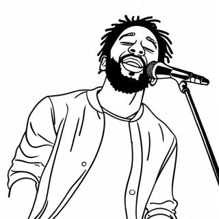 Page A Colorier De Brent Faiyaz Chantant Sur Scene 62849-52047