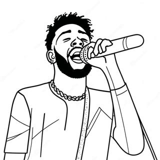 Page A Colorier De Brent Faiyaz Chantant Sur Scene 62849-52048