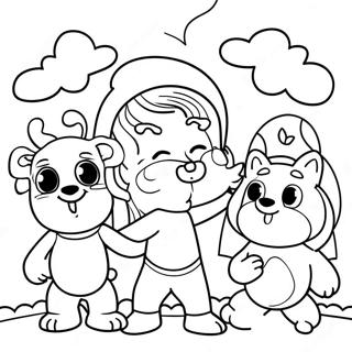 Page A Colorier Simon Avec Des Amis 62899-52081