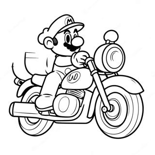 Page A Colorier Mario Sur Une Moto Cool 62909-52091