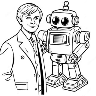 Page A Colorier Ron Avec Son Robot 62979-52147