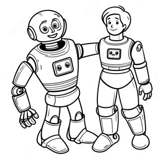 Page A Colorier Ron Avec Son Robot 62979-52148