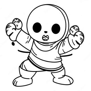 Page A Colorier Ink Sans En Pose De Combat 62989-52150