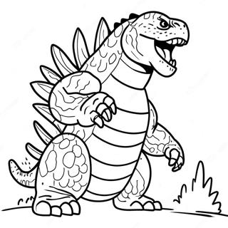 Page A Colorier Godzilla Rugissant 62-54