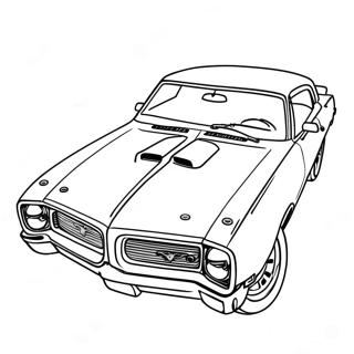 Page A Colorier Voiture Musclee Pontiac Gto 63050-52186