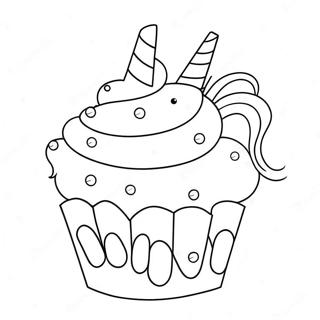 Page A Colorier Cupcake Licorne Etincelant 63060-52216