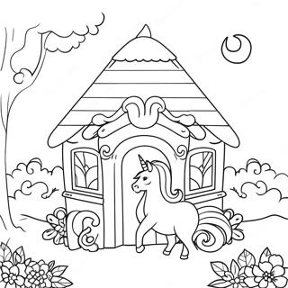 Page A Colorier De La Maison Magique De Licorne 63110-52251