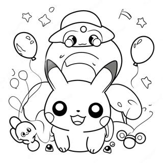 Page A Colorier De La Celebration Danniversaire Pokemon 63129-52254