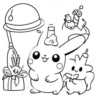 Page A Colorier De La Celebration Danniversaire Pokemon 63129-52255