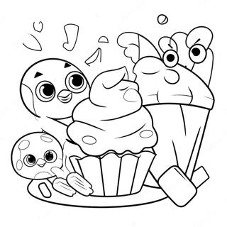 Page A Colorier De Bluey Muffin Avec Des Amis 6315-5143