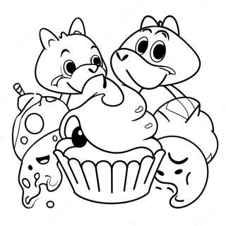 Page A Colorier De Bluey Muffin Avec Des Amis 6315-5144