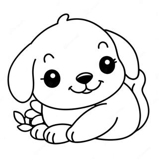 Page A Colorier Un Mignon Bebe Chiot Dormant 63200-52306