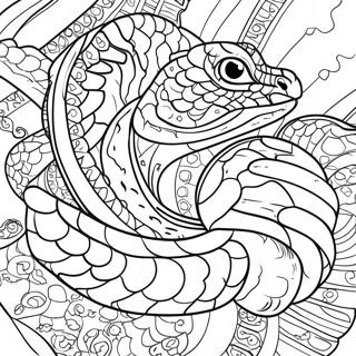 Page A Colorier Un Serpent A Sonnette Enroule 63220-52327