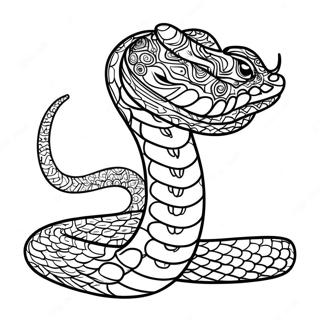 Page A Colorier Un Serpent A Sonnette Enroule 63220-52328