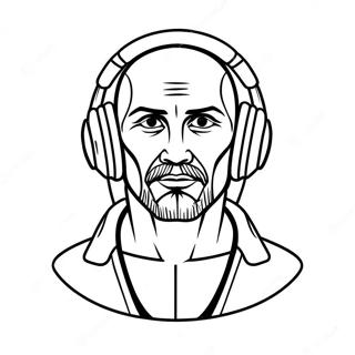 Page A Colorier De Titan Speakerman Avec Des Ecouteurs Colores 6325-5152