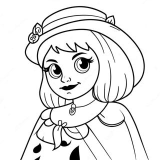 Lydia Deetz Dans Une Page A Colorier De Costume Effrayant 63260-52367