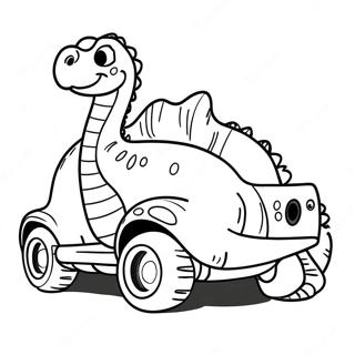 Page A Colorier De Voiture Dinosaure 63319-52420