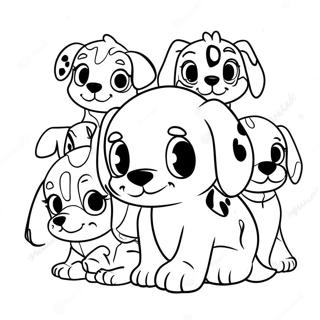 Page A Colorier Des Chiots 101 Dalmatiens Mignons 63390-52462